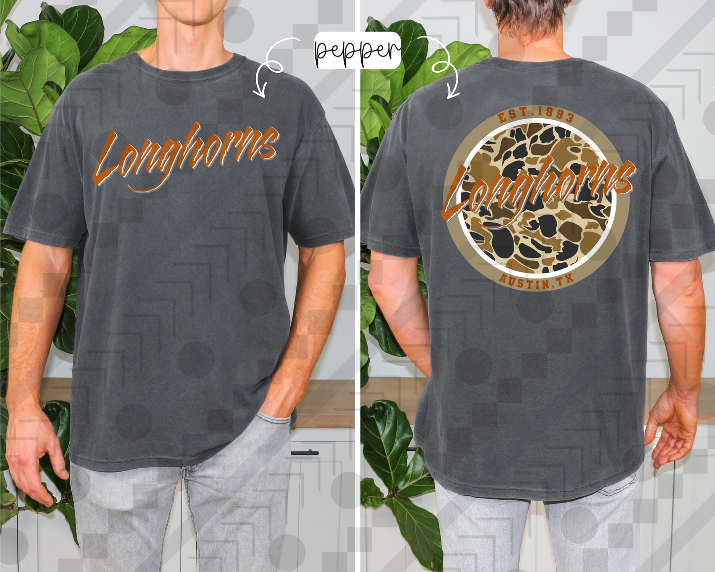 Men's Camo College (Tee, Sweatshirt, or Long-Sleeve)