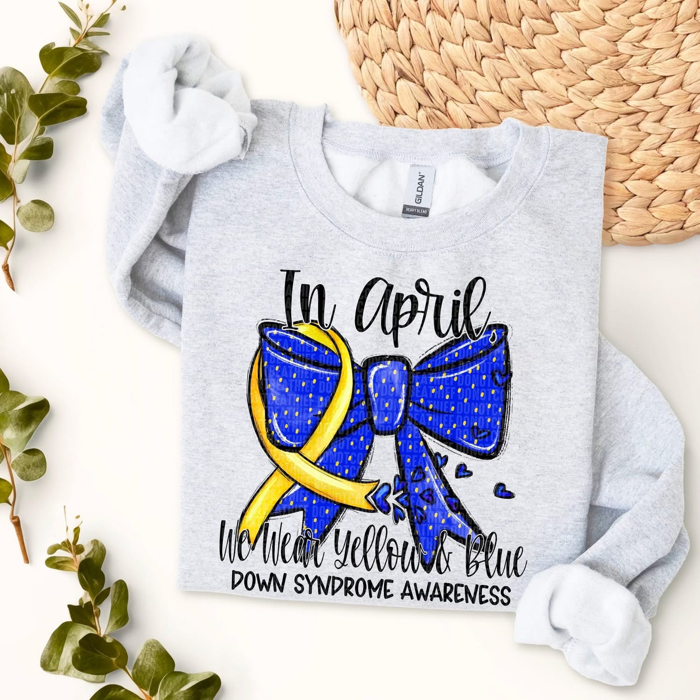 In April - Down Syndrome Bow (Tee, Sweatshirt, or Long-Sleeve)