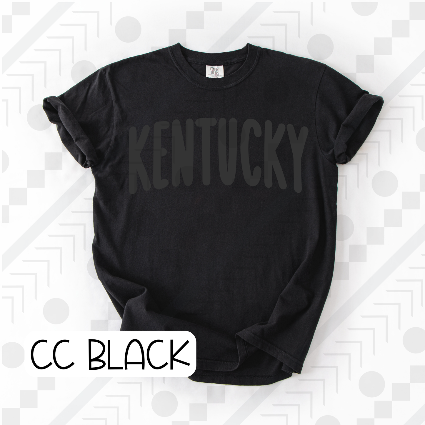 Black On Black Kentucky Puff Print (Tee, Sweatshirt, or Long-Sleeve)