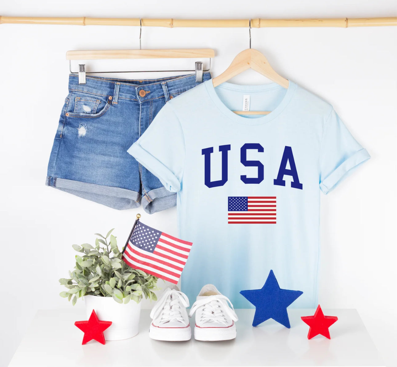 USA With Flag