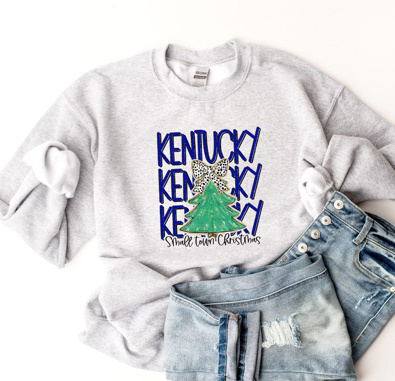 Kentuckyx3 Small Town Christmas (Tee, Sweatshirt, or Long-Sleeve)