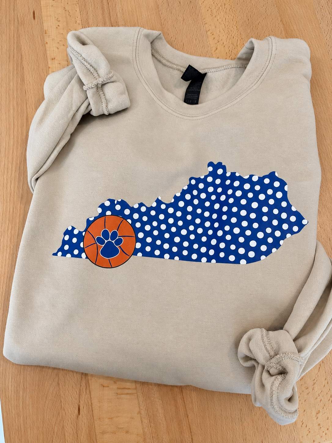 Polka Dot KY State Basketball Gildan Sweatshirt