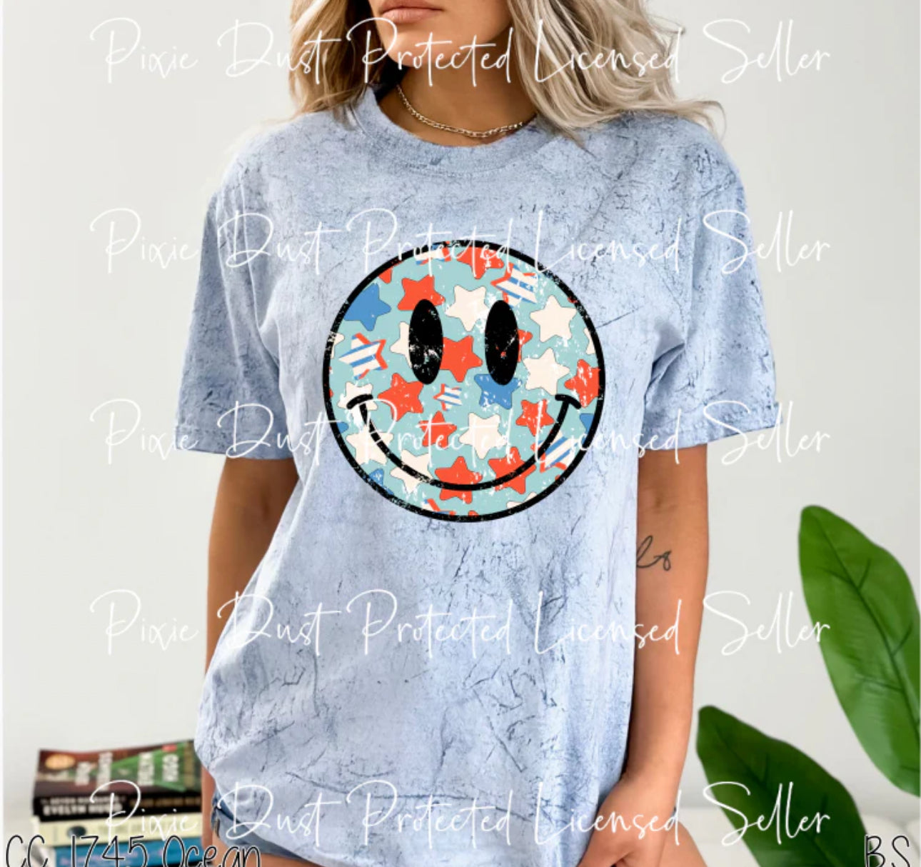 Patriotic Smiley - SHIRT COLOR NO LONGER AVAILABLE!