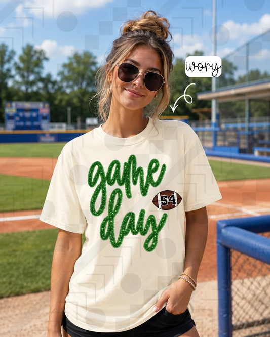 Faux Tinsel Game Day: Customizable (Tee, Sweatshirt, or Long-Sleeve)