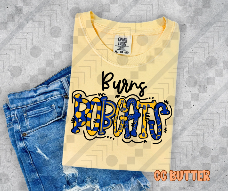Burns Bobcats Doodle