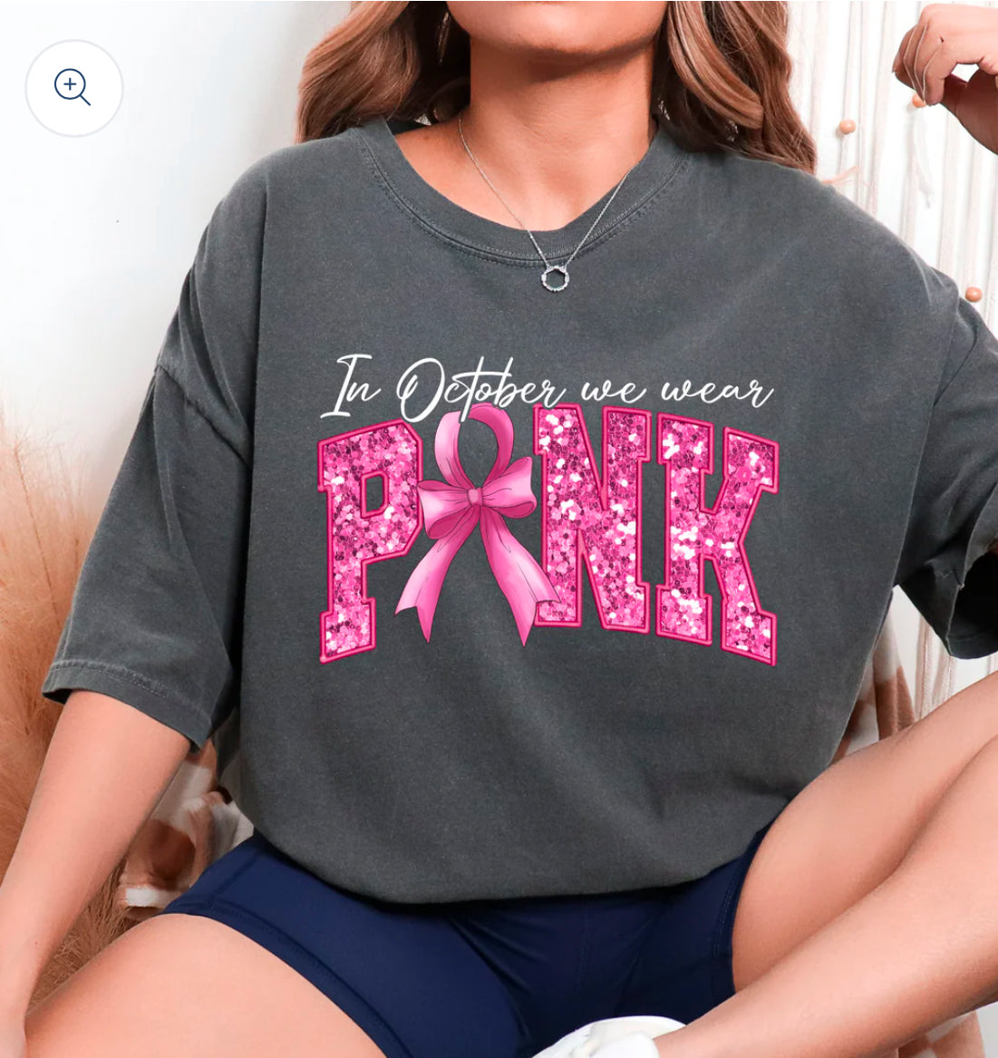 In October We Wear Pink (White) (Tee, Sweatshirt, or Long-Sleeve)