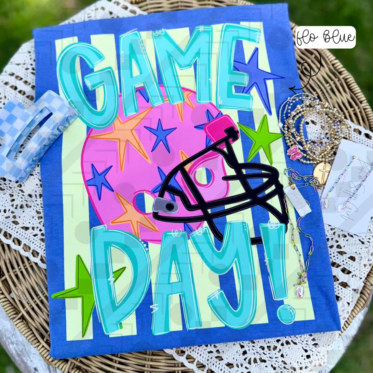 Game Day Football Helmet Stripes (Tee, Sweatshirt, or Long-Sleeve)
