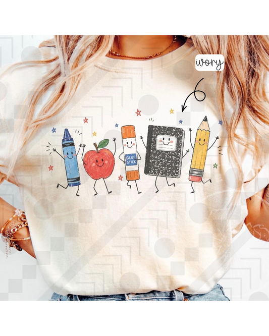 Cute School Supplies (Tee, Sweatshirt, or Long-Sleeve)
