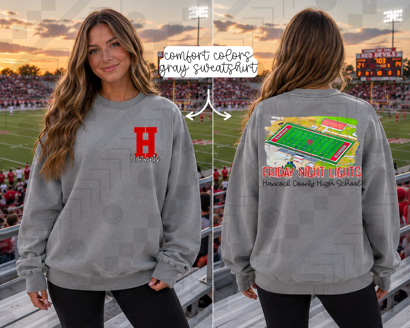 Friday Night Lights - High School Stadiums (Tee, Sweatshirt, or Long-Sleeve)