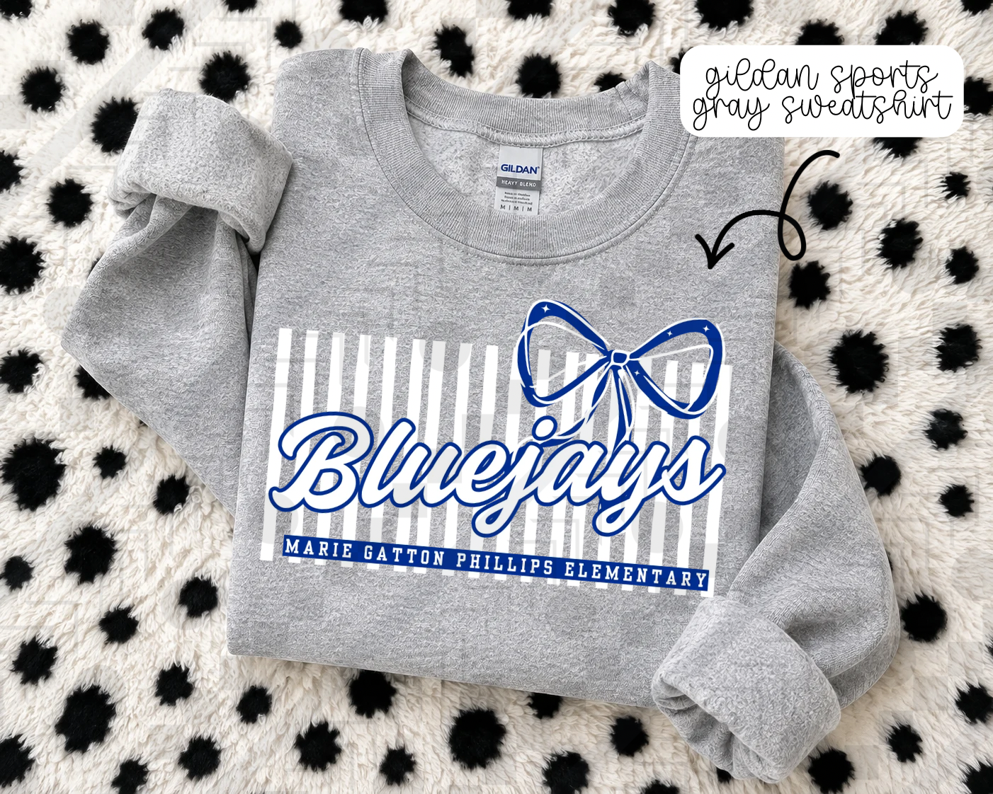 Stripe Bow/No Bow Schools (Tee, Sweatshirt, or Long-Sleeve)