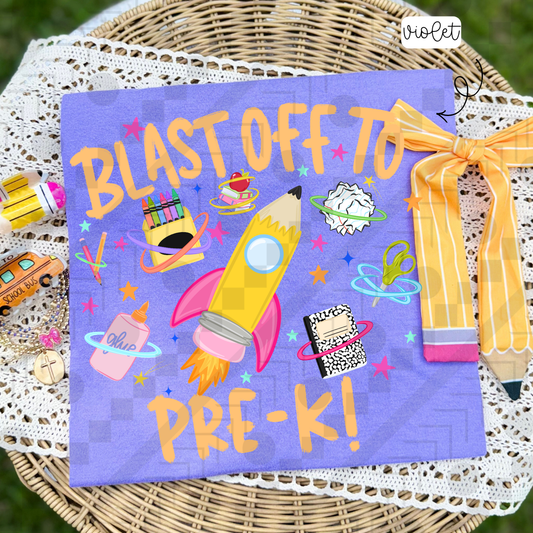 Blast Off To Grades (Tee, Sweatshirt, or Long-Sleeve)