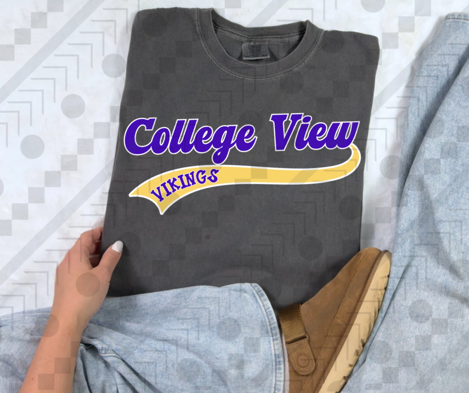 College View Vikings Baseball Banner