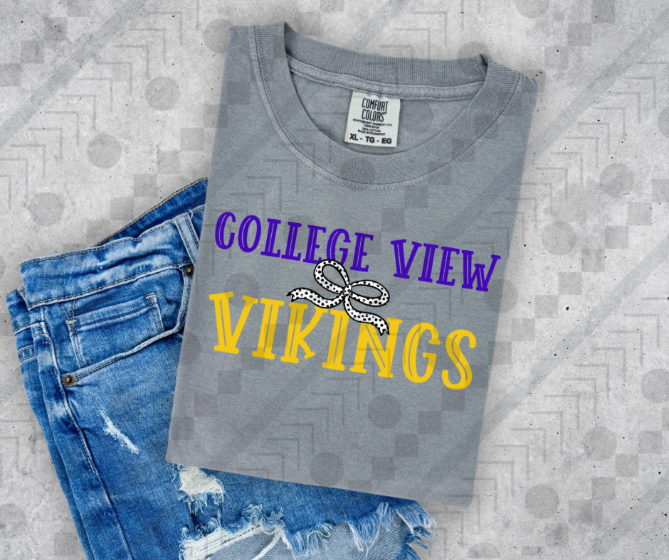 College View Vikings Dalmatian Bow