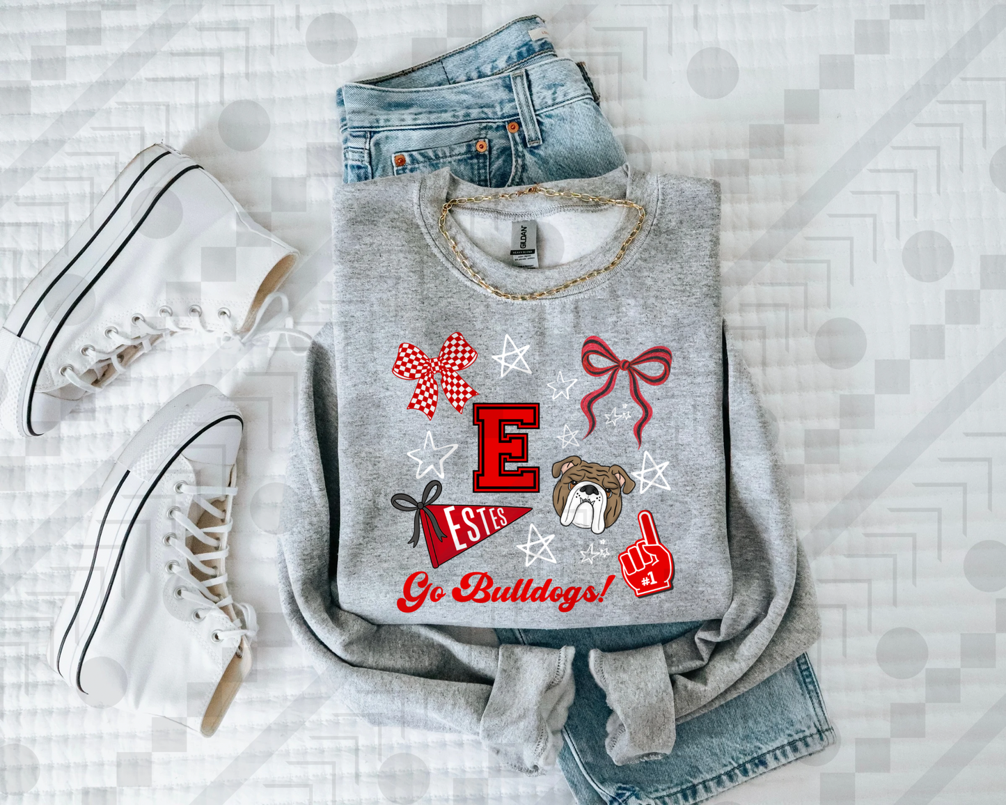 Estes Go Bulldogs! (Tee, Sweatshirt, or Long-Sleeve)