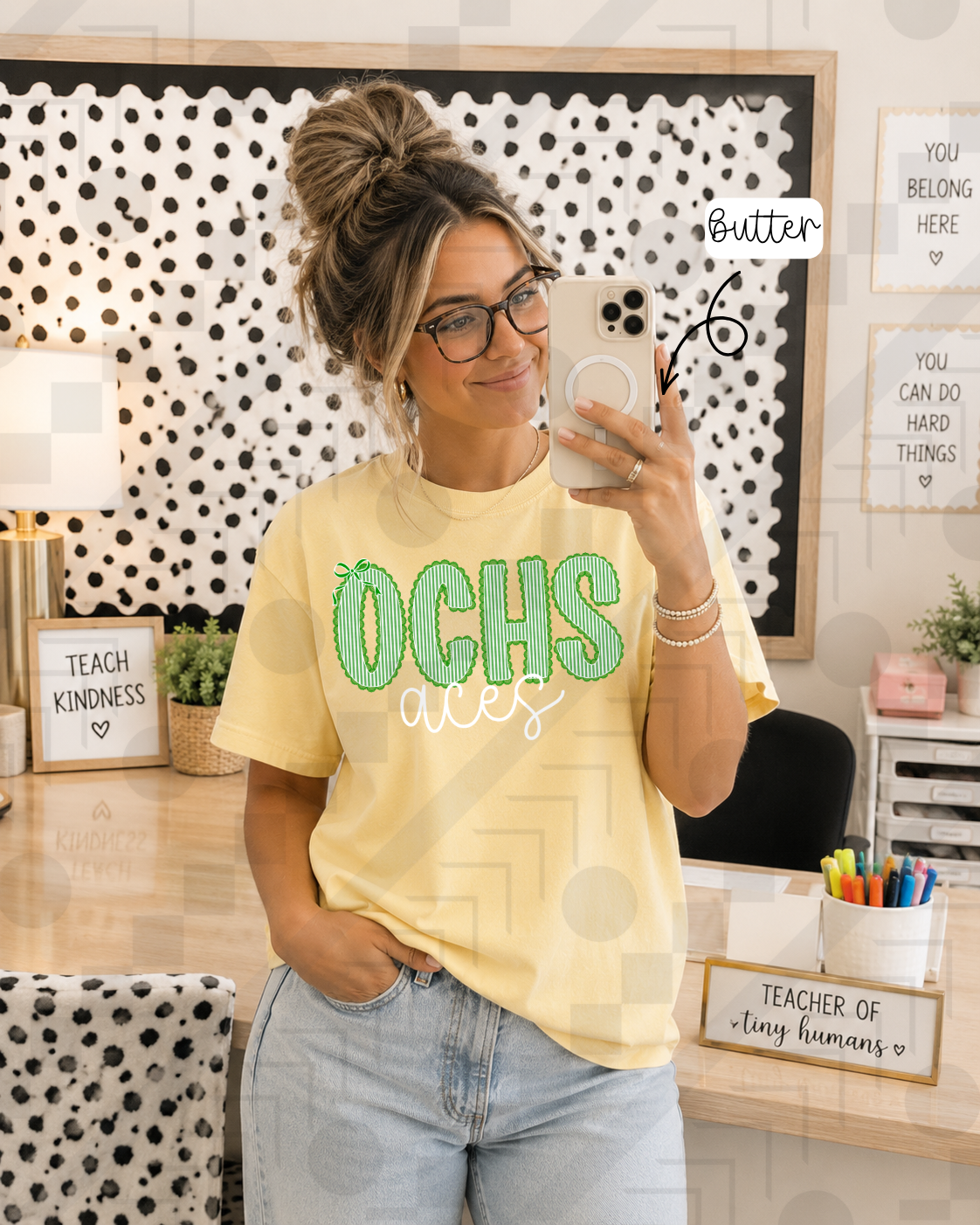 Scalloped Seersucker Varsity Schools (Tee, Sweatshirt, or Long-Sleeve)