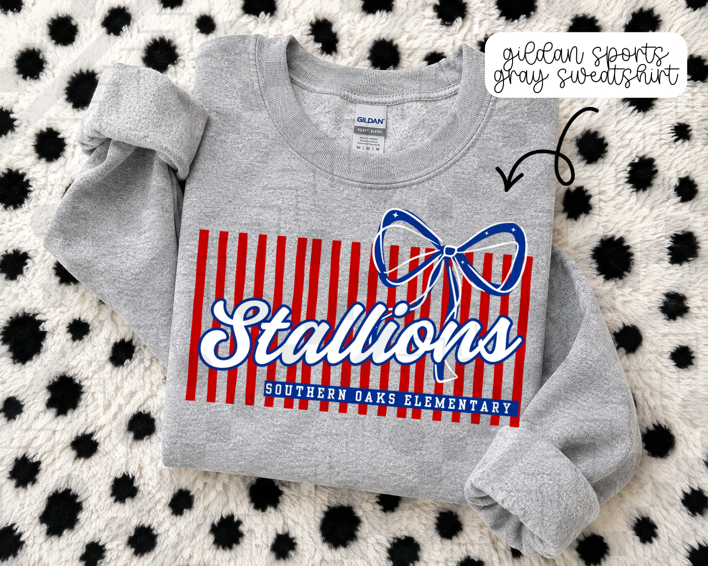 Stripe Bow/No Bow Schools (Tee, Sweatshirt, or Long-Sleeve)