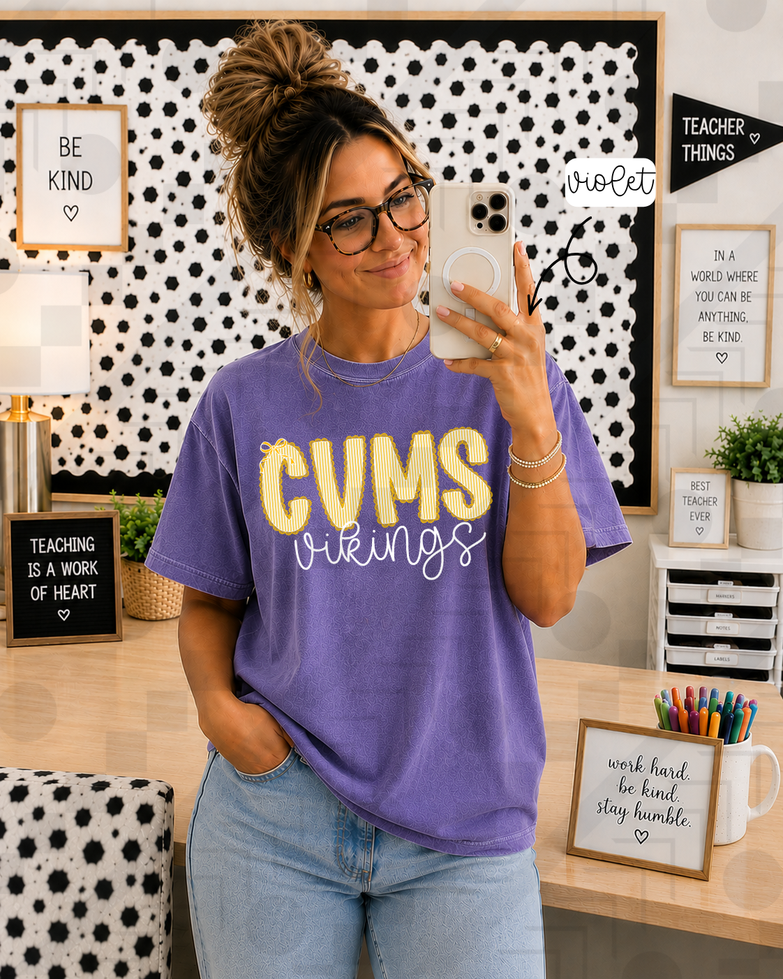 Scalloped Seersucker Varsity Schools (Tee, Sweatshirt, or Long-Sleeve)