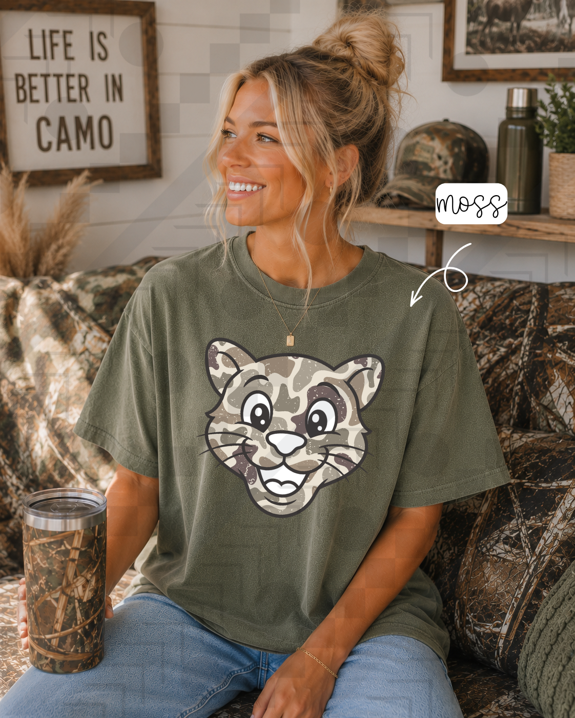 Duck Camo Happy Mascots (Tee, Sweatshirt, or Long-Sleeve)