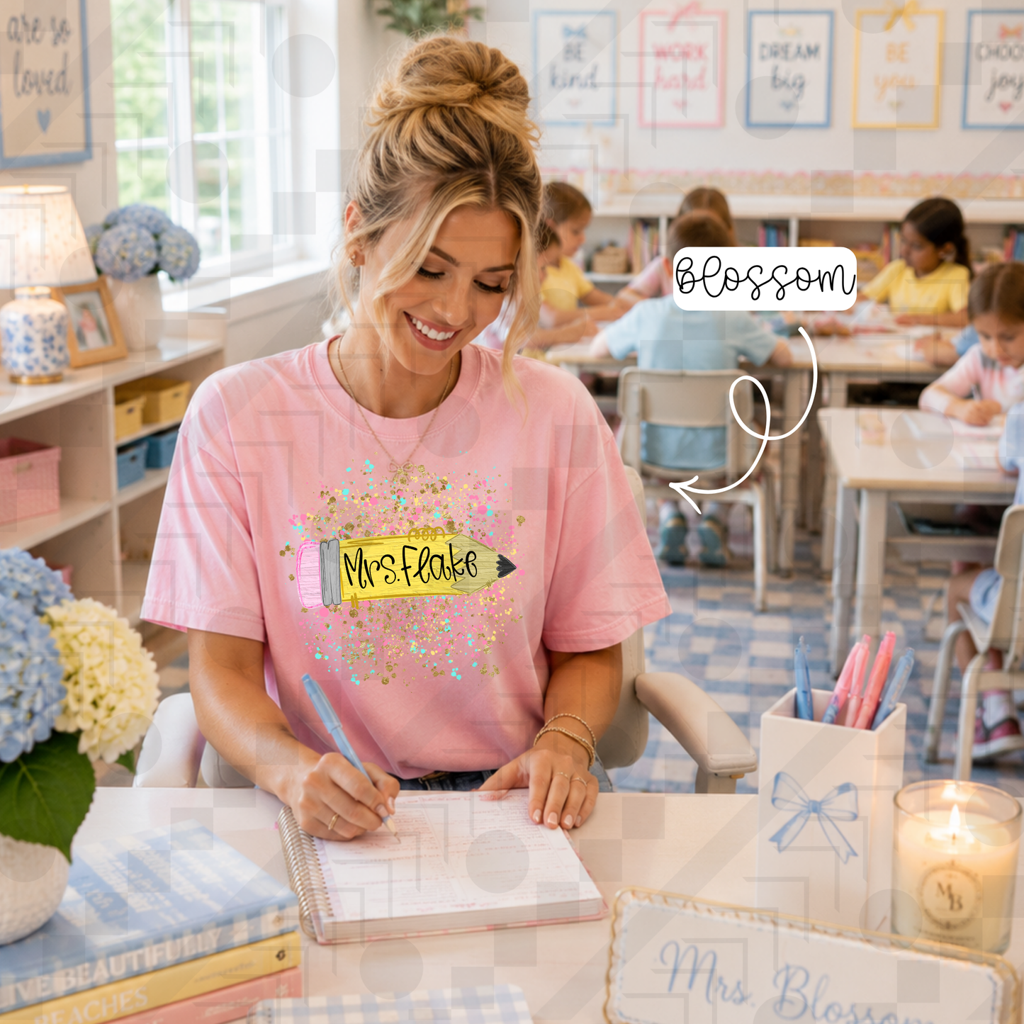 Custom Name Pencil (Tee, Sweatshirt, or Long-Sleeve)