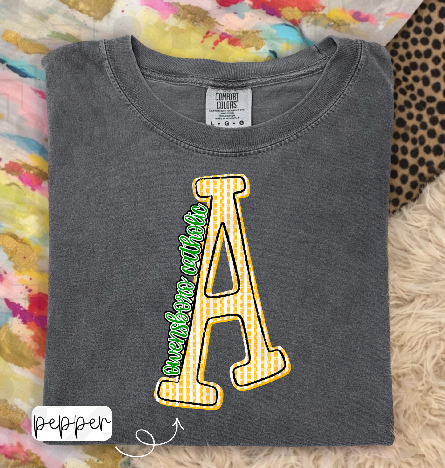Seersucker Initial Schools (Tee, Long-Sleeve, or Sweatshirt)