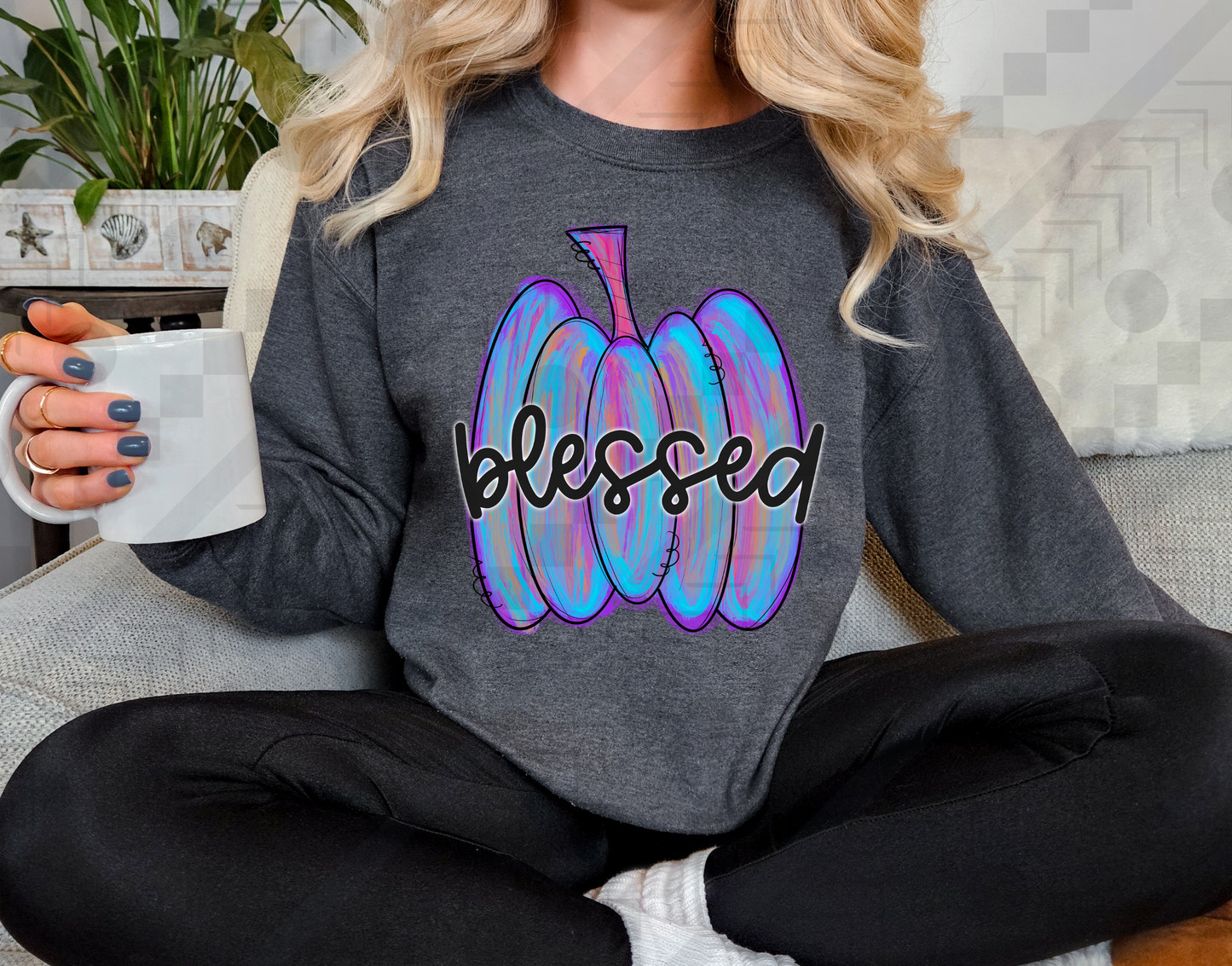 Brushstroke Blessed Pumpkin