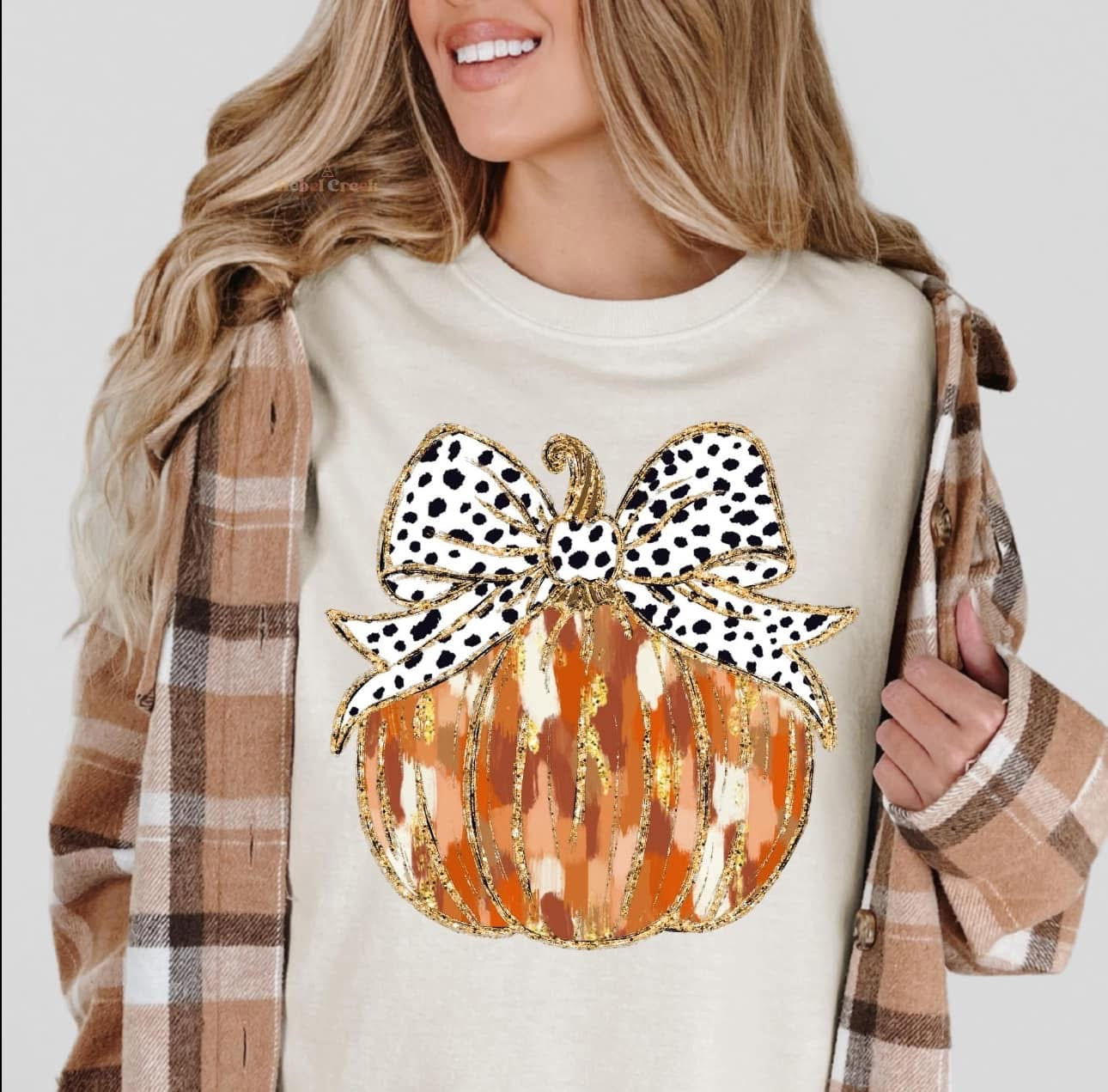 Dalmatian Bow Pumpkin (Tee, Sweatshirt, or Long-Sleeve)