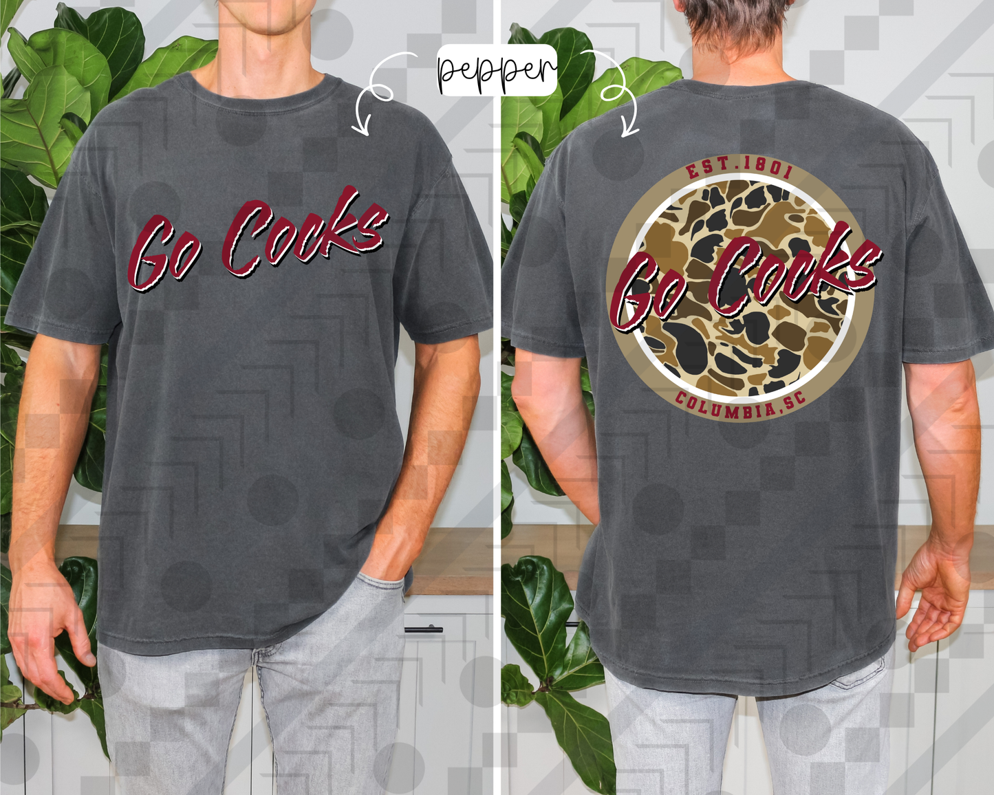 Men's Camo College (Tee, Sweatshirt, or Long-Sleeve)