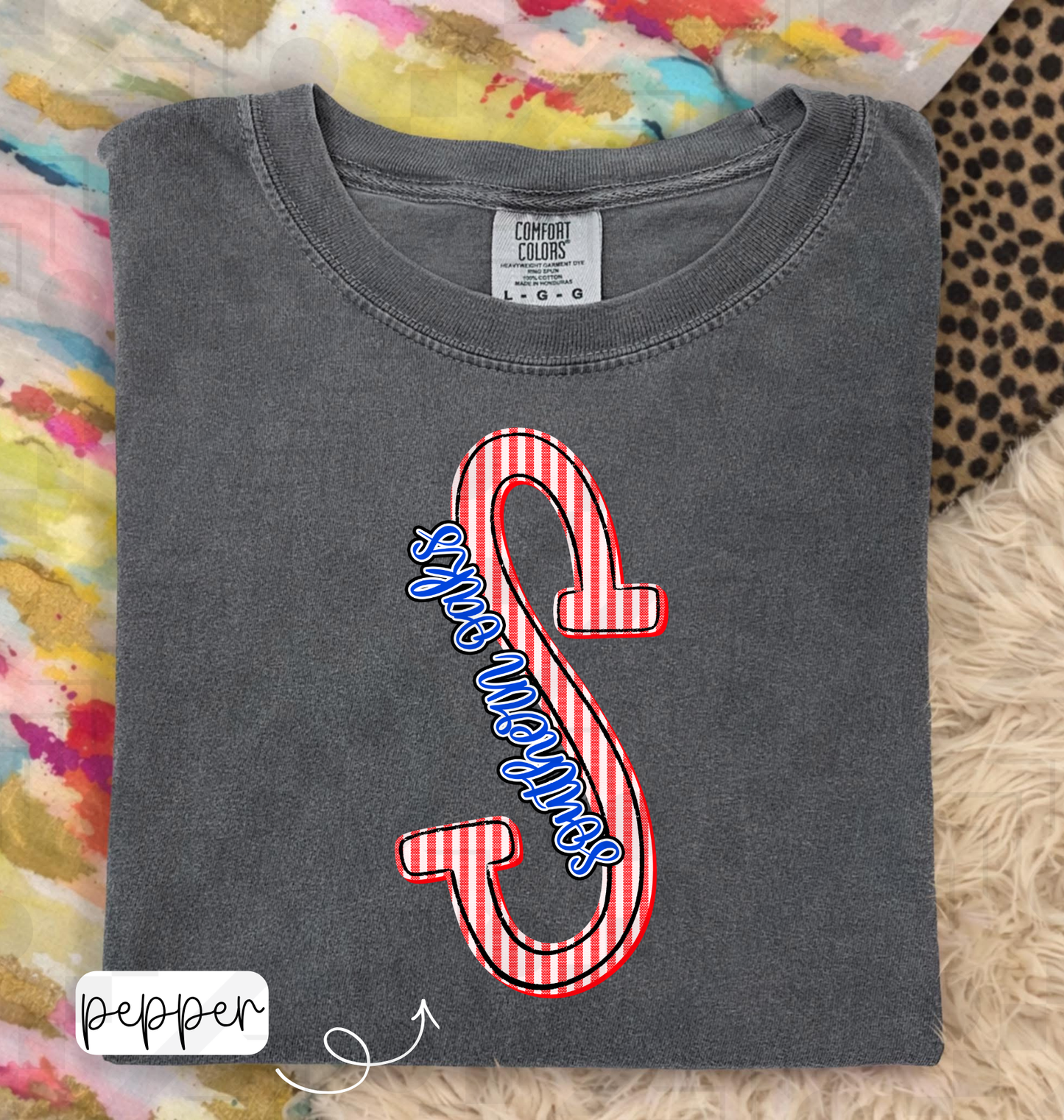 Seersucker Initial Schools (Tee, Long-Sleeve, or Sweatshirt)