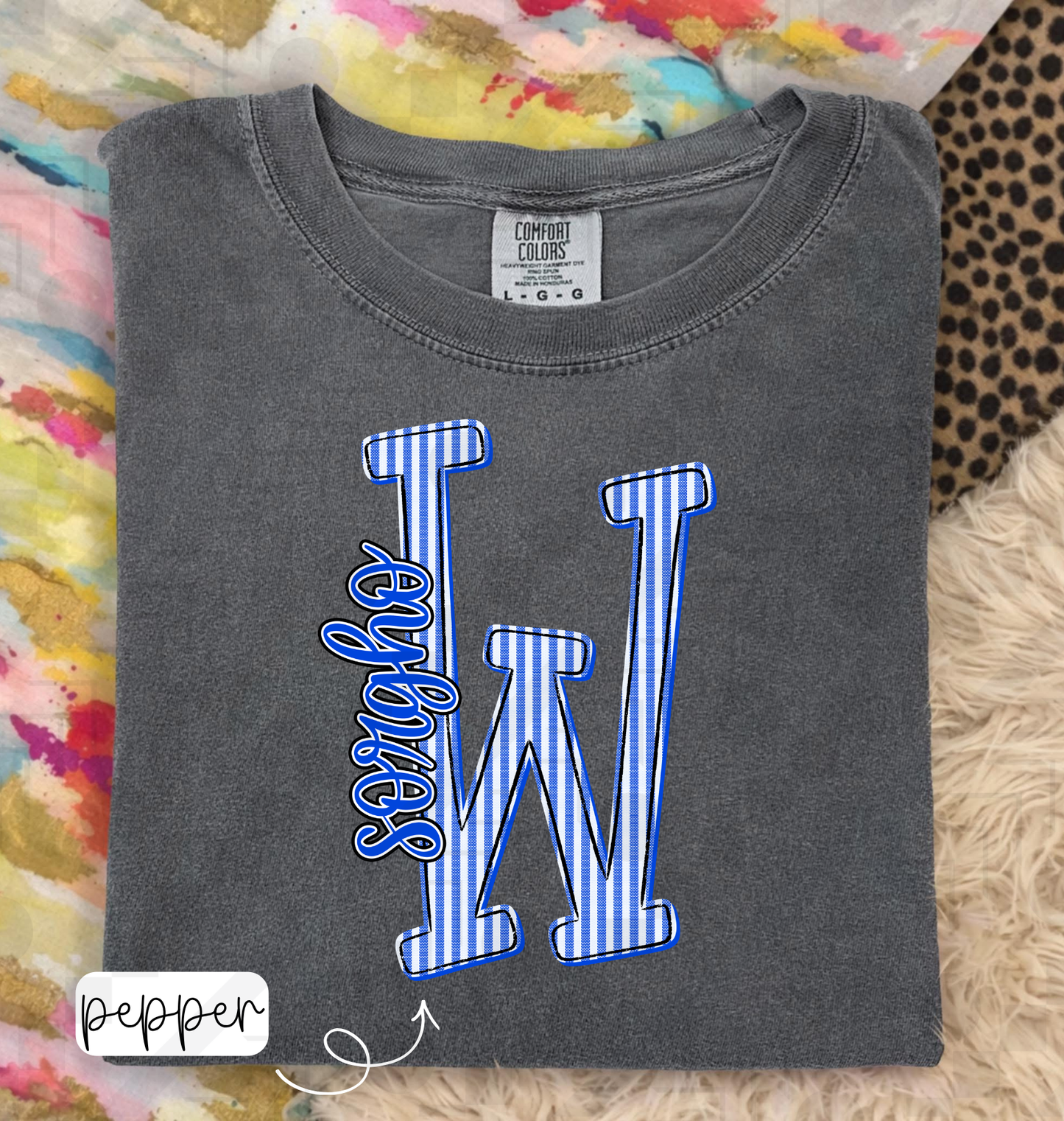 Seersucker Initial Schools (Tee, Long-Sleeve, or Sweatshirt)