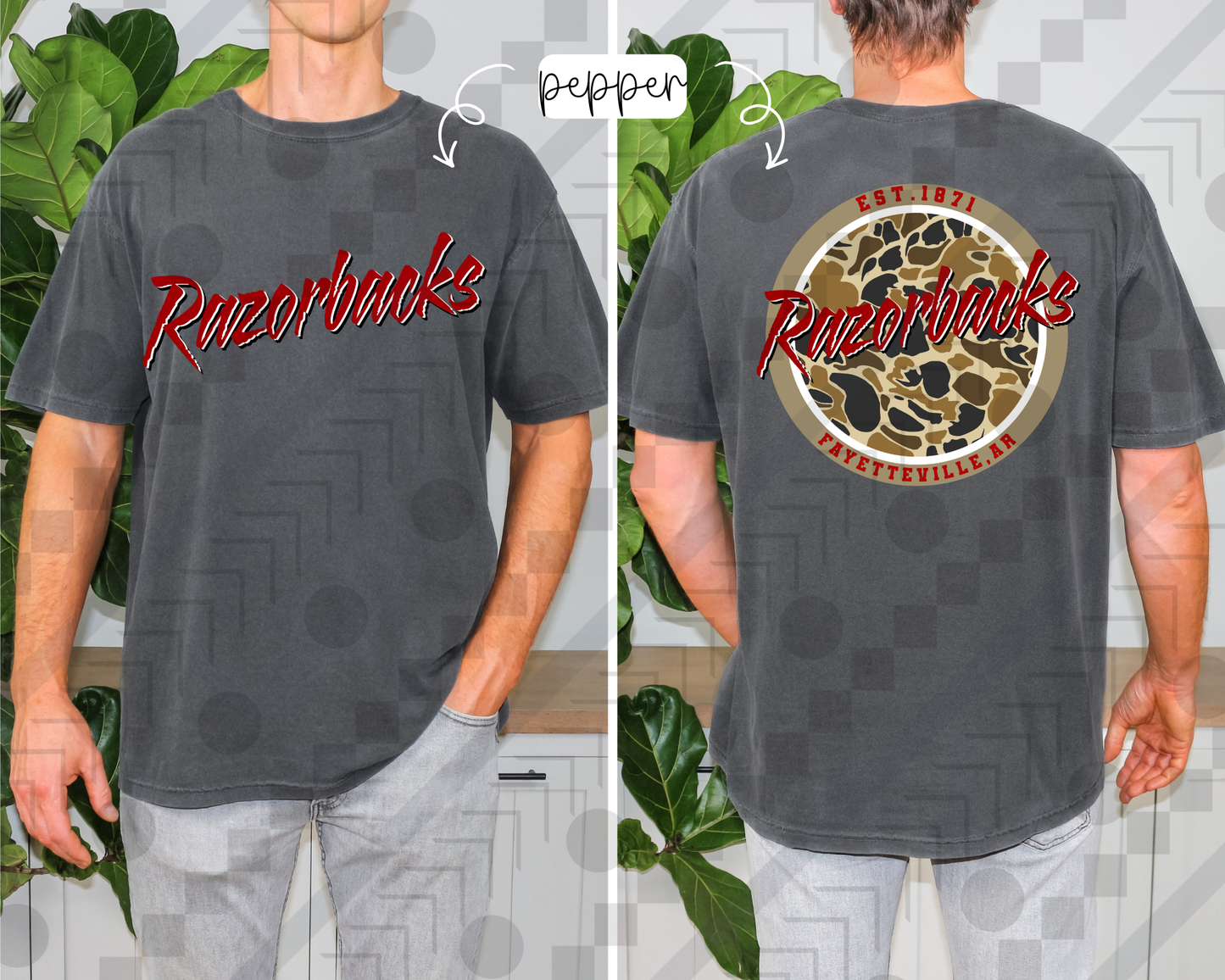 Men's Camo College (Tee, Sweatshirt, or Long-Sleeve)
