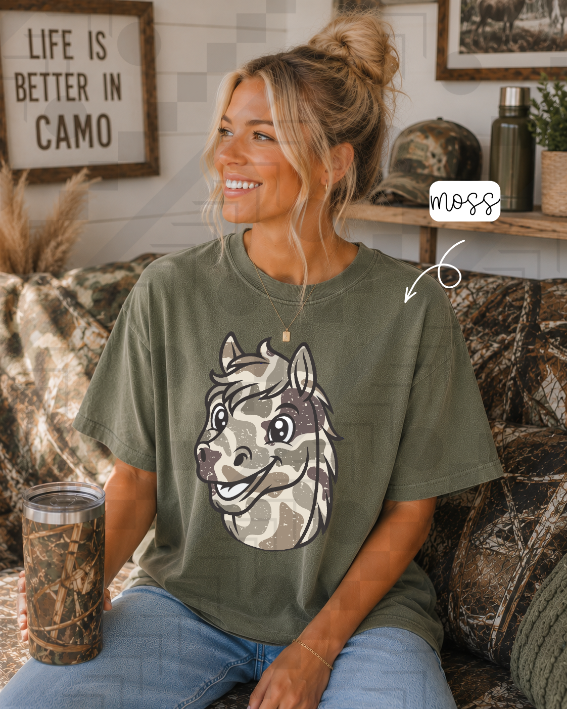 Duck Camo Happy Mascots (Tee, Sweatshirt, or Long-Sleeve)