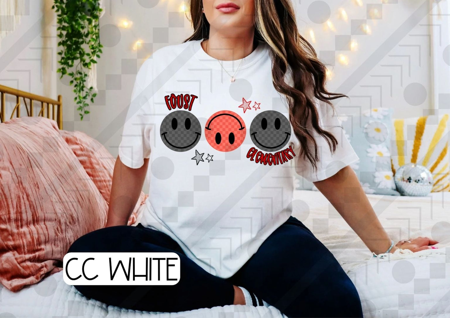 Checker Smilies Schools (Tee, Sweatshirt, or Long-Sleeve)
