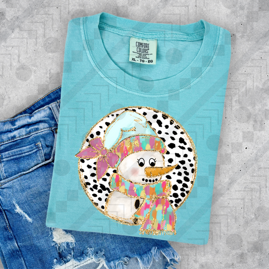 Bright Brushstroke Snowman