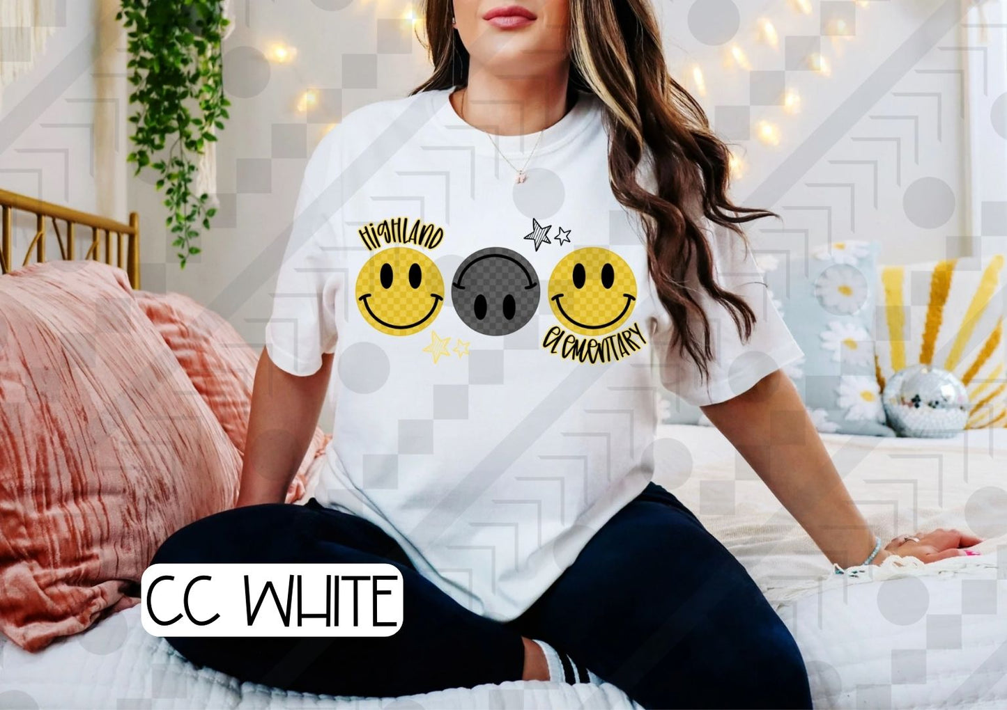 Checker Smilies Schools (Tee, Sweatshirt, or Long-Sleeve)