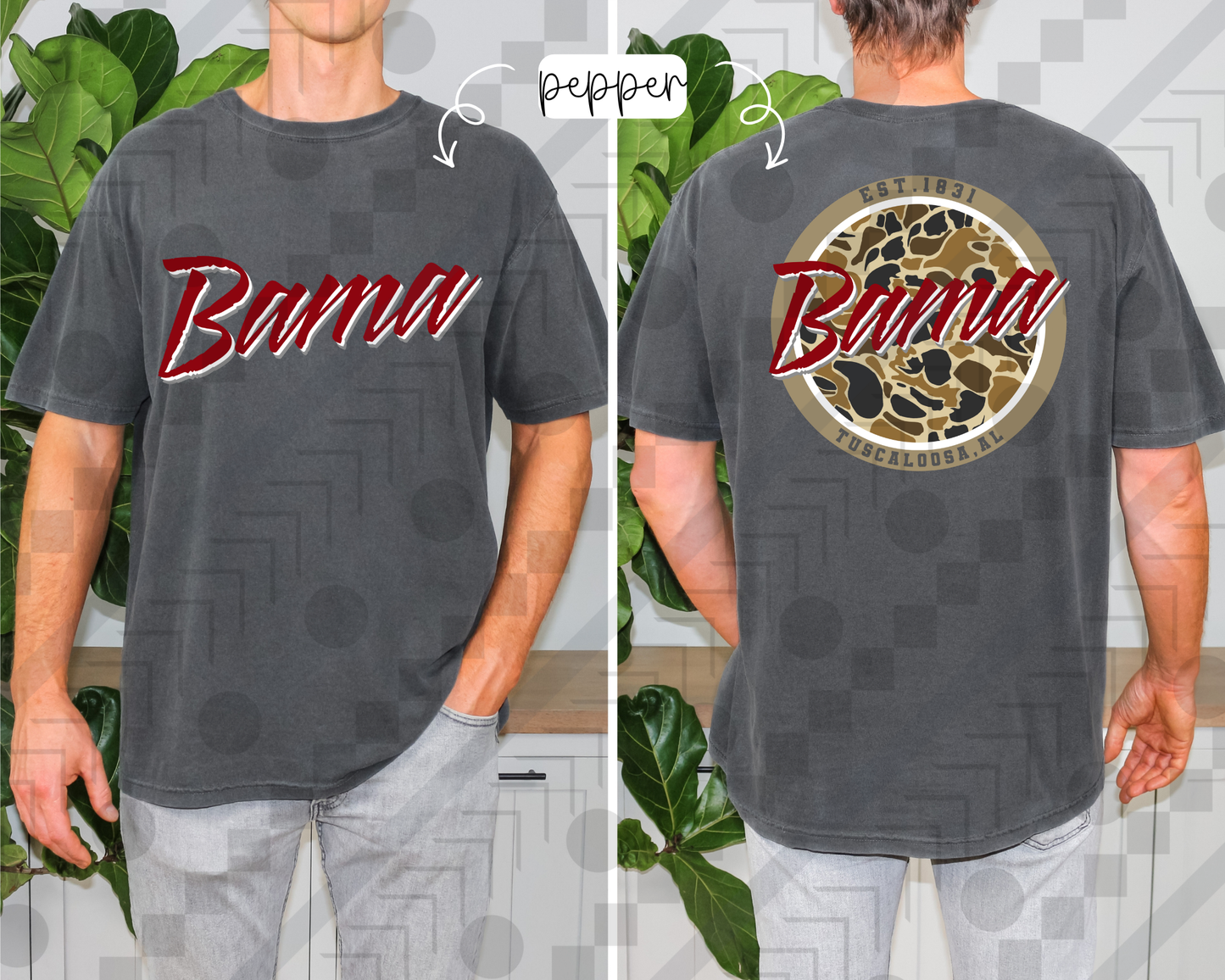Men's Camo College (Tee, Sweatshirt, or Long-Sleeve)