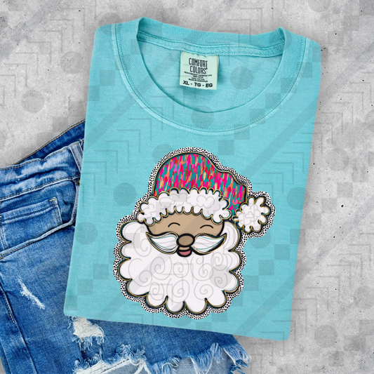 Neon Brushstroke Santa