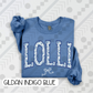Blue Toile Bow Names (Tee, Sweatshirt, or Long-Sleeve)
