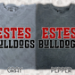 Estes Bulldogs Funky Font