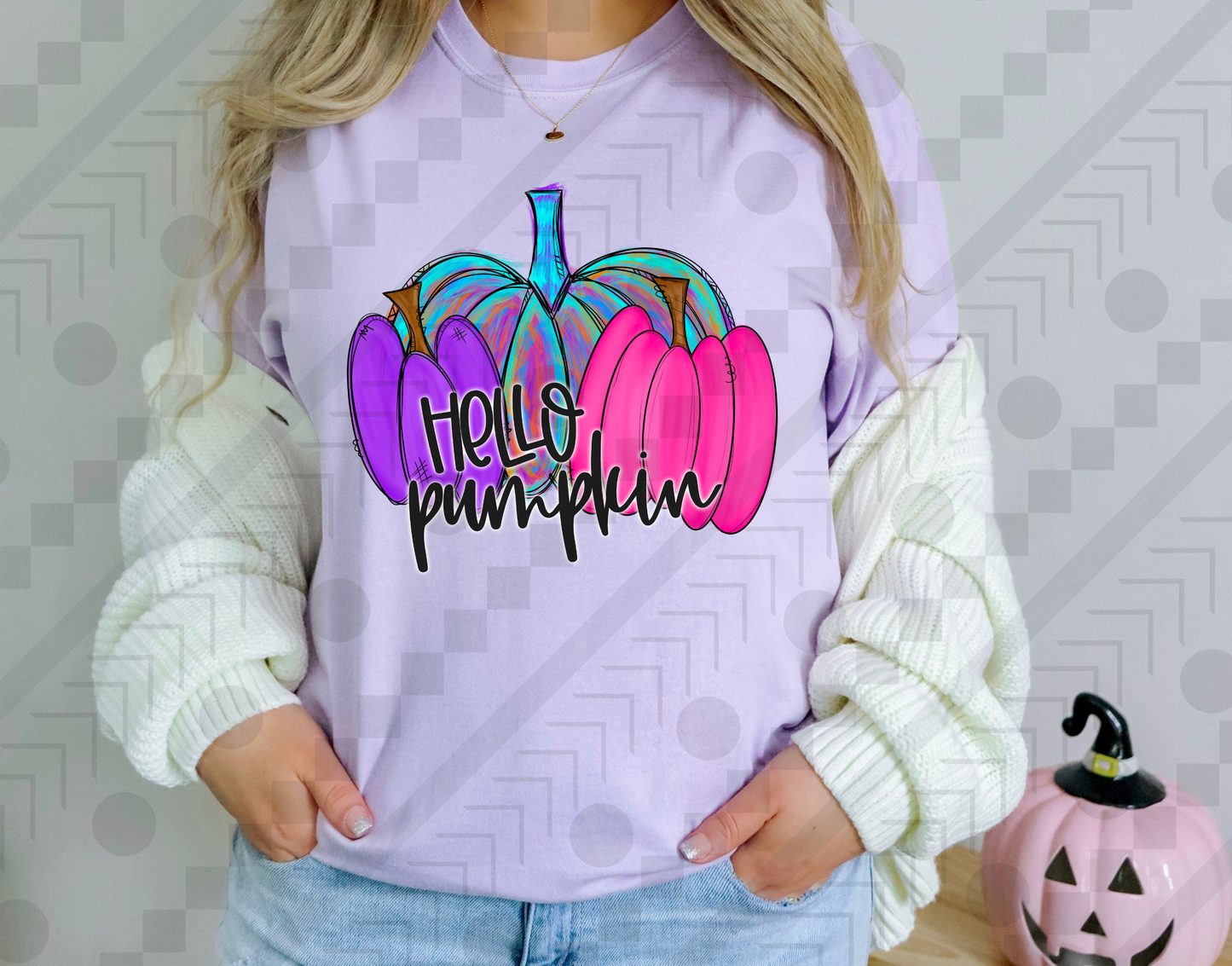 Brushstroke Hello Pumpkin