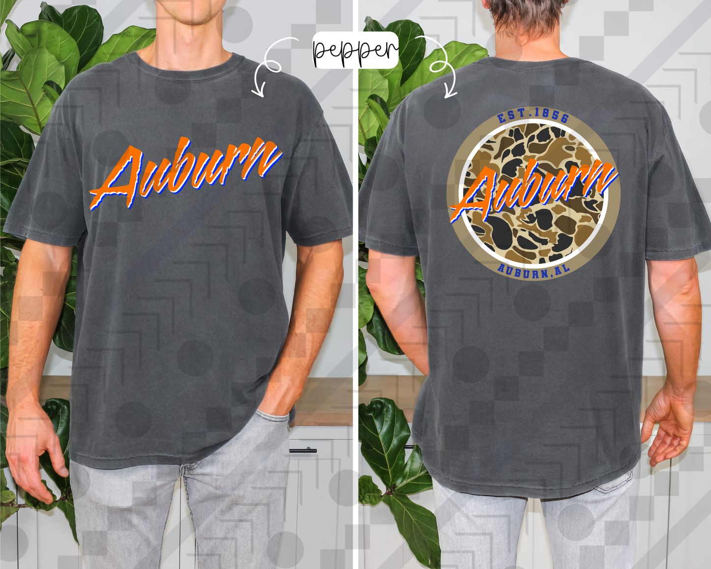 Men's Camo College (Tee, Sweatshirt, or Long-Sleeve)