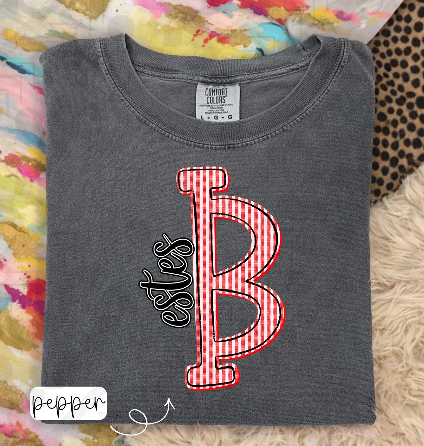 Seersucker Initial Schools (Tee, Long-Sleeve, or Sweatshirt)