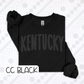 Black On Black Kentucky Puff Print (Tee, Sweatshirt, or Long-Sleeve)