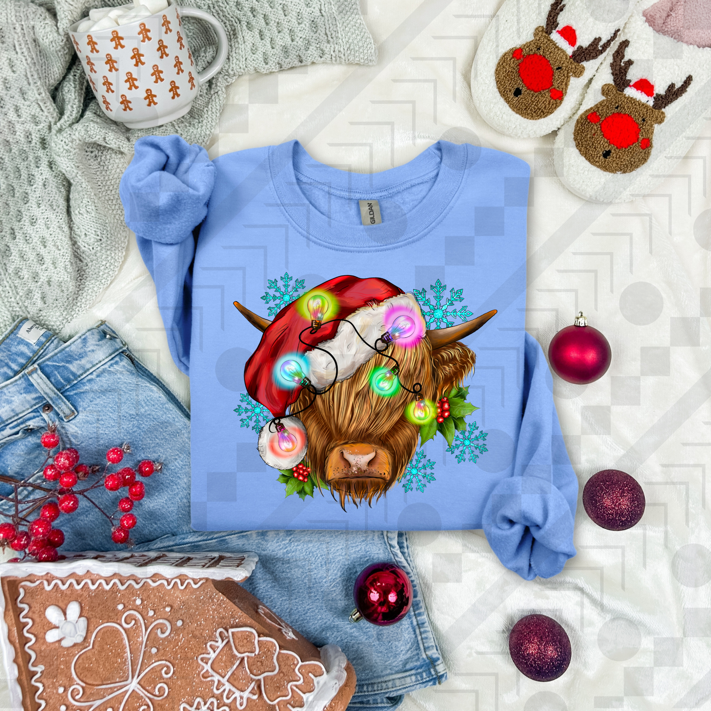 Christmas Highland Cow