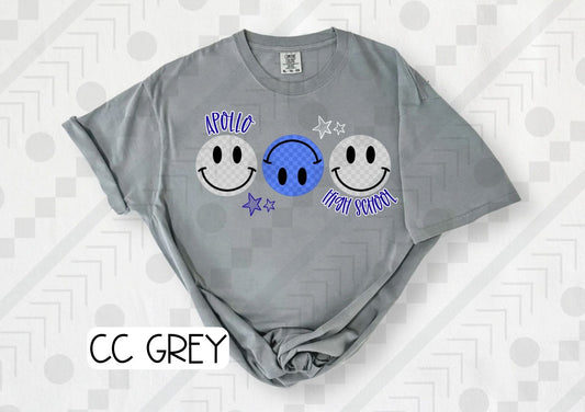 Checker Smilies Schools (Tee, Sweatshirt, or Long-Sleeve)