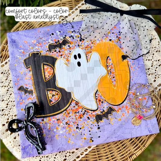 Boo Paint Splatters (Tee, Sweatshirt, or Long-Sleeve)