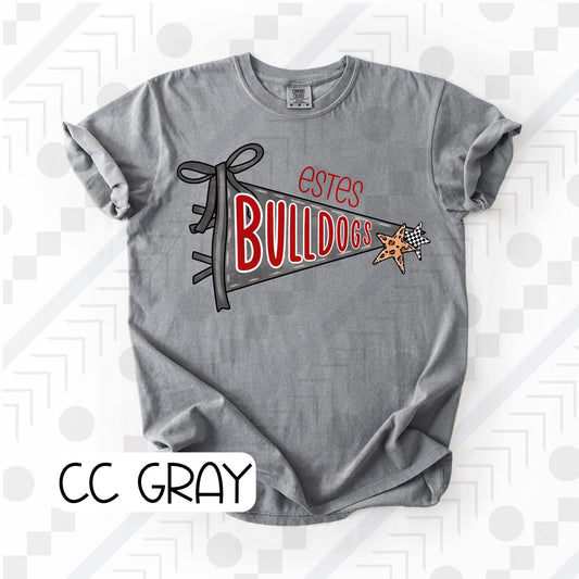 Estes Bulldogs Checker Pennant (Tee, Sweatshirt, or Long-Sleeve)
