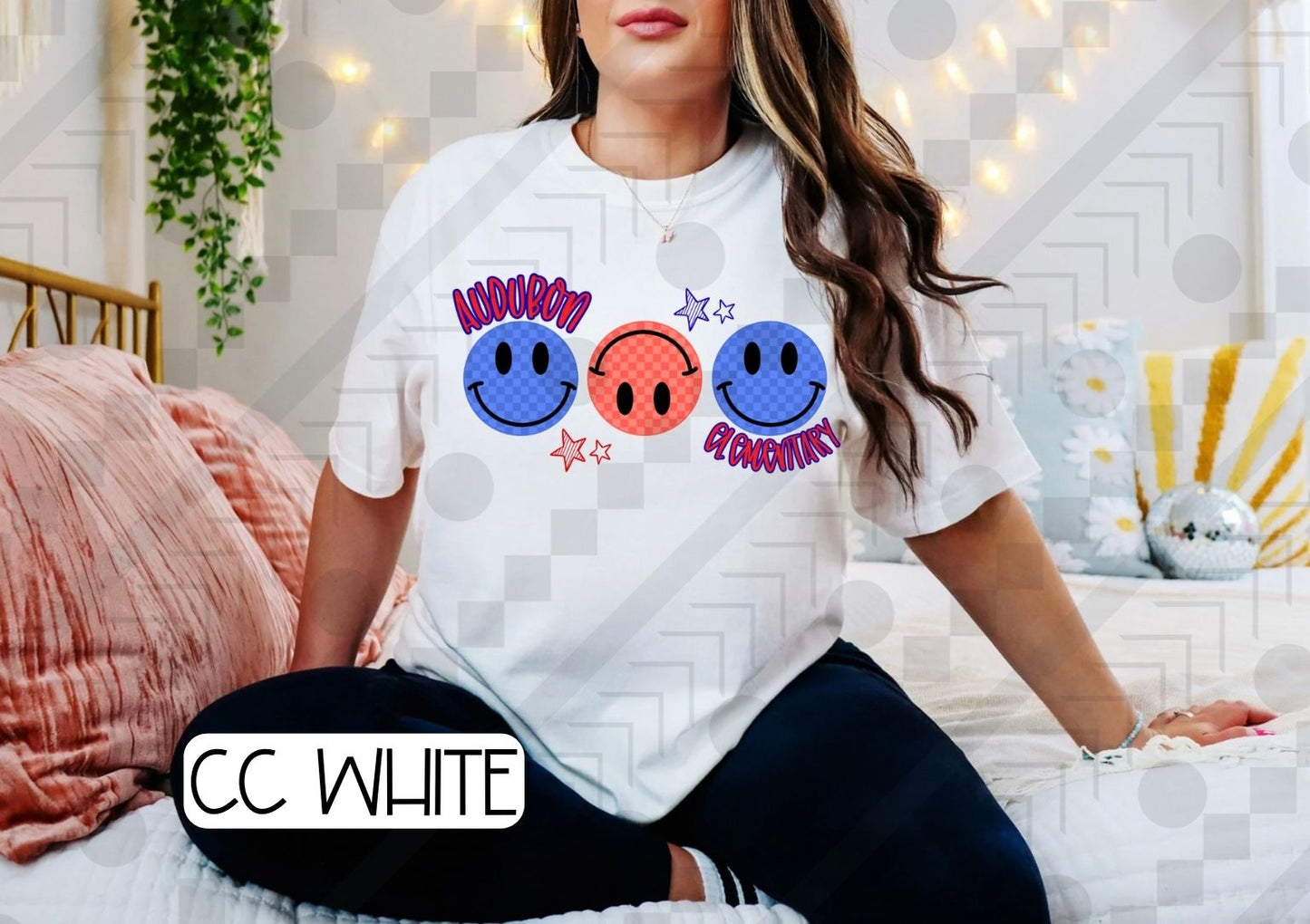 Checker Smilies Schools (Tee, Sweatshirt, or Long-Sleeve)