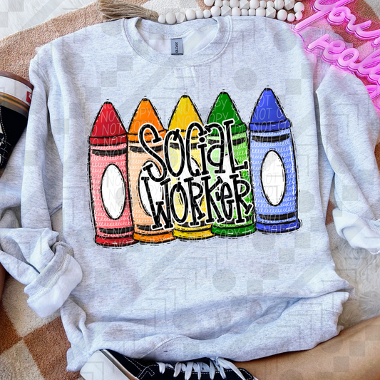 Social Worker Primary Crayons