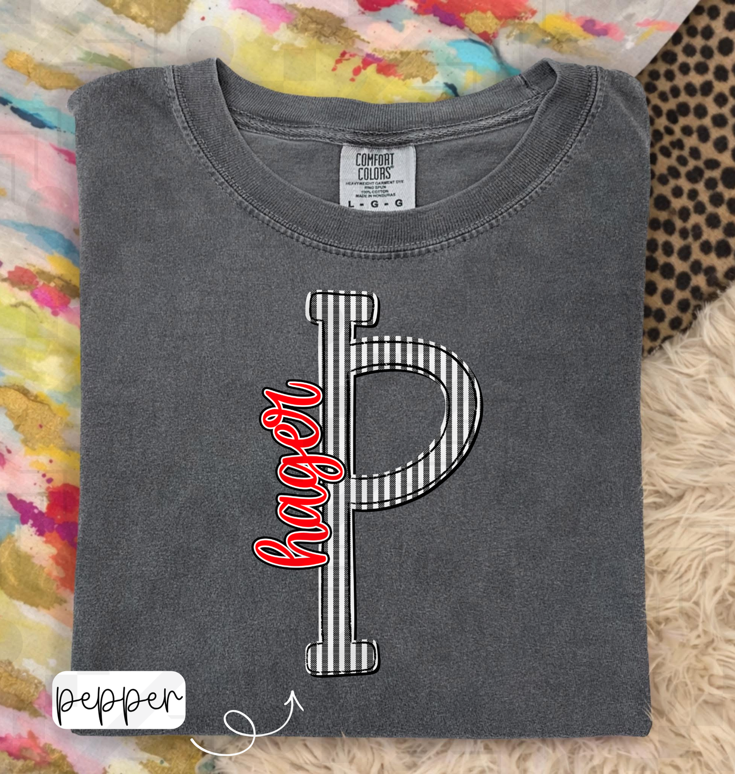 Seersucker Initial Schools (Tee, Long-Sleeve, or Sweatshirt)