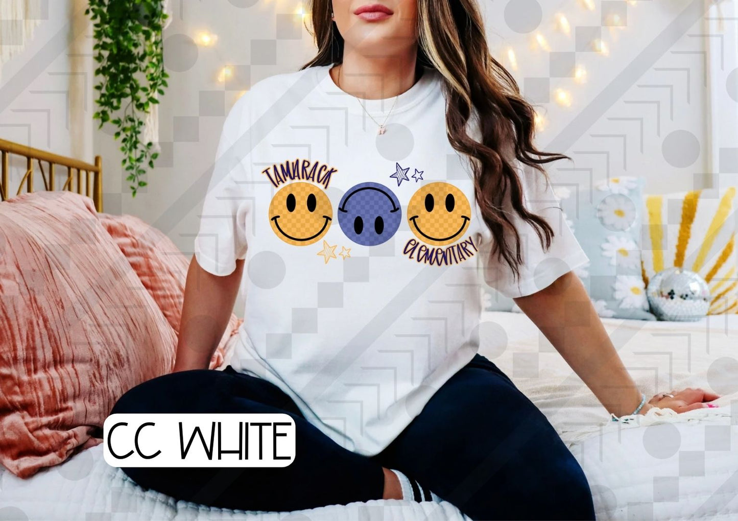 Checker Smilies Schools (Tee, Sweatshirt, or Long-Sleeve)